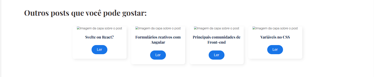 Imagem dos Cards Recomendados sem a imagem.