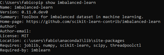 Imblearn no pip