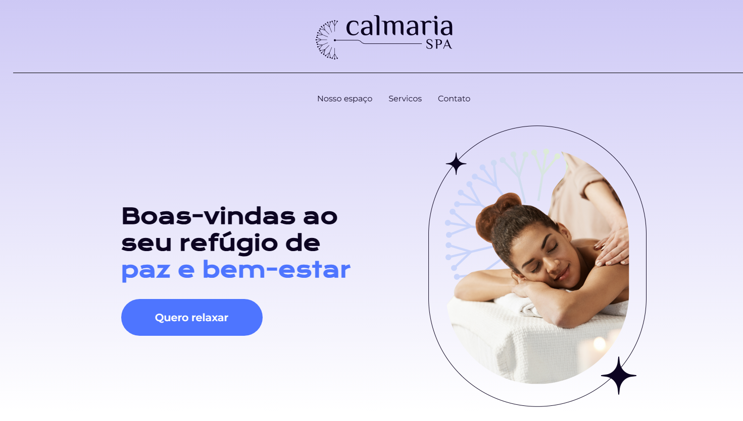 Projeto da aluna Ana, do calmaria spa