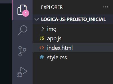 Capitura de tela da parte superior esquerda do VSCode