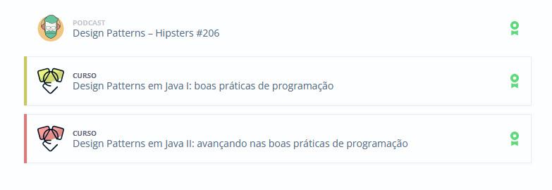 o podcast vem antes dos cursos de Design Patterns