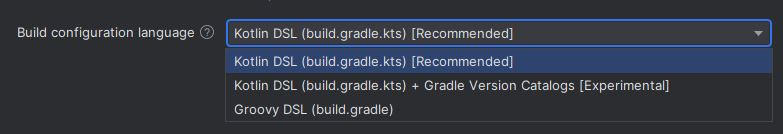 Android recomenda  na hora de criar um projeto novo que o Build.gradle seja em Kotlin ao invés de ser em Groovy