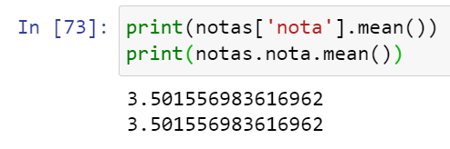 Calculando a média