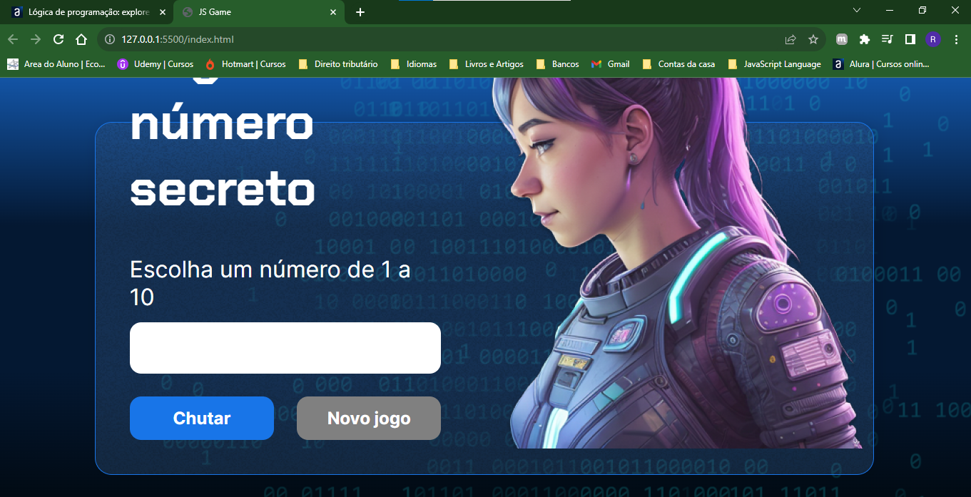 Site do jogo teste com o erro de posição das palavras, o título está sendo cortado