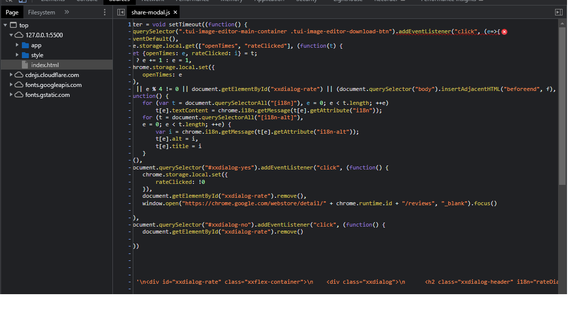 Erro no console: Uncaught TypeError: Cannot read properties of null ...