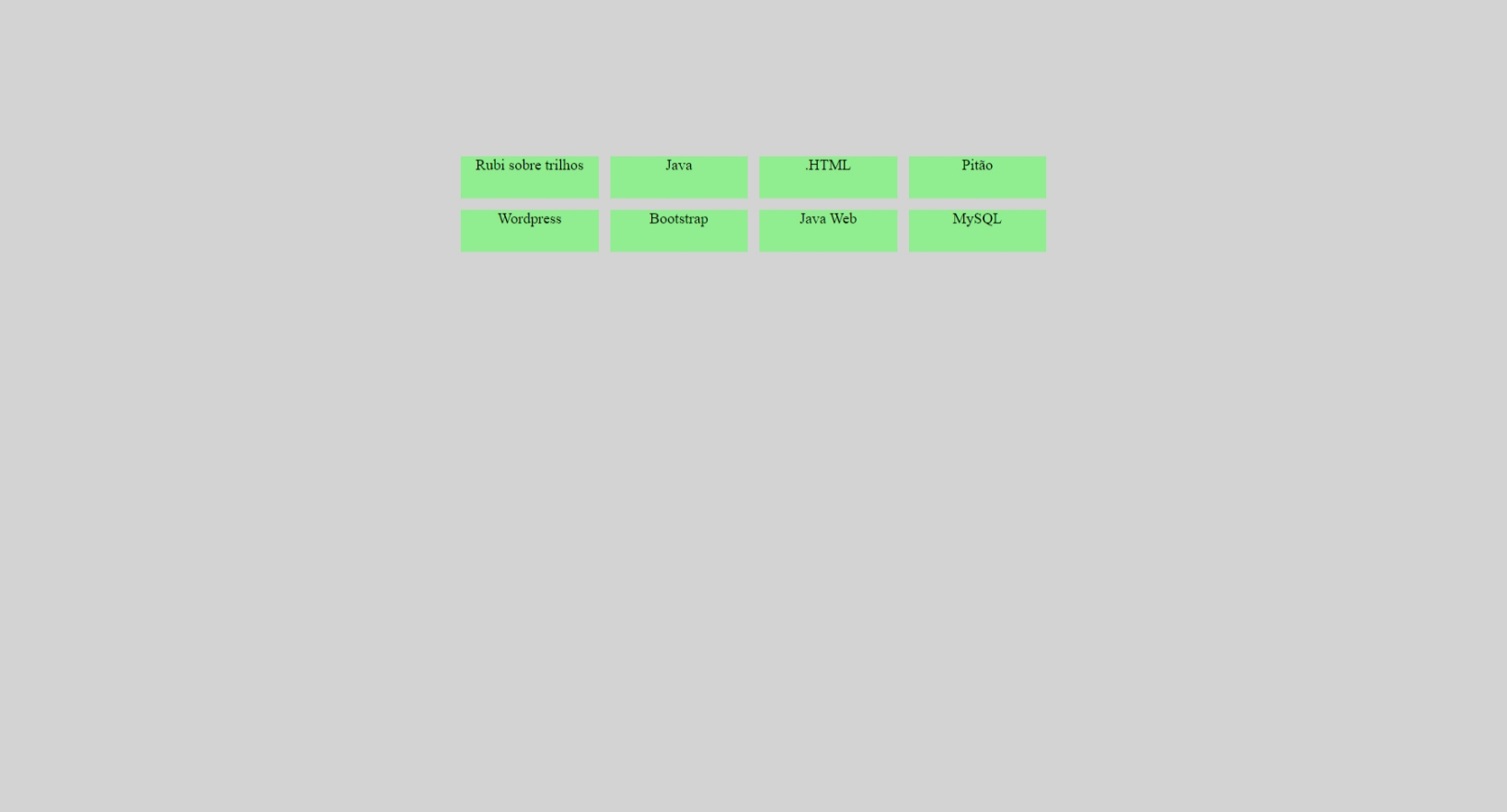 Grid usando flexbox