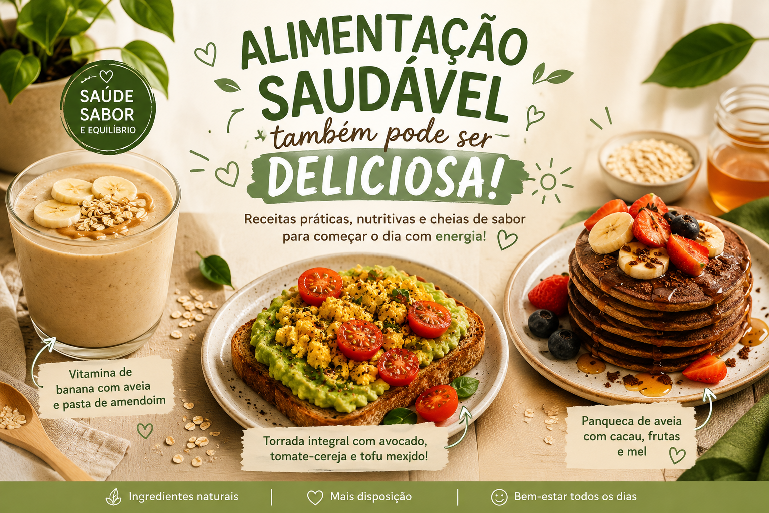 Alimentação saudável também pode ser deliciosa