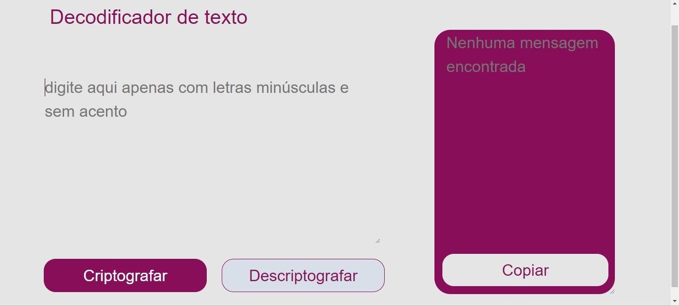 Codificador/Decodificador de texto  - Challenge ONE