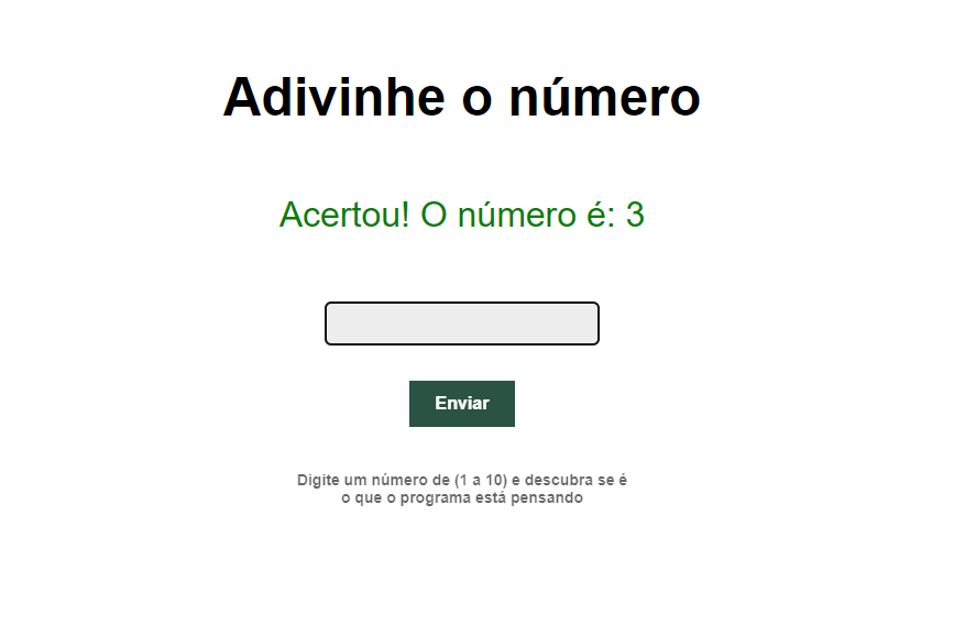 Pratica da atividade de adivinhar números com css/htm