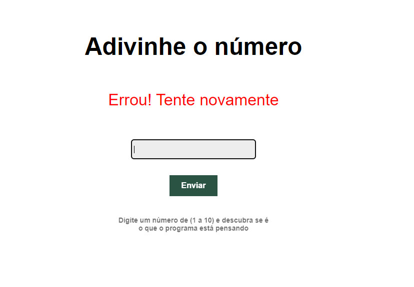 Pratica da atividade de adivinhar números com css/htm