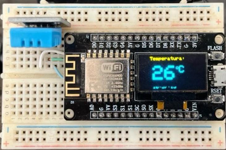 Display OLED - Temperatura