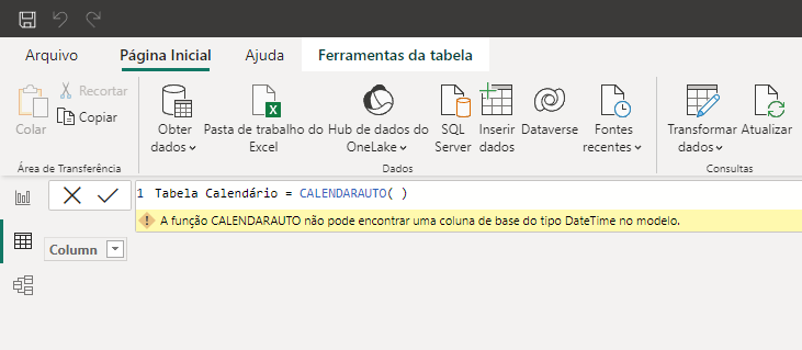 dCalendario = CALENDARAUTO com idioma em inglês - Guru do Excel e Power BI