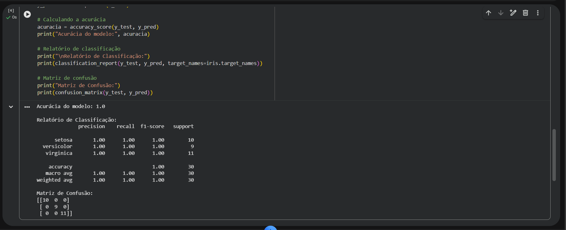 Avaliar o desempenho do modelo