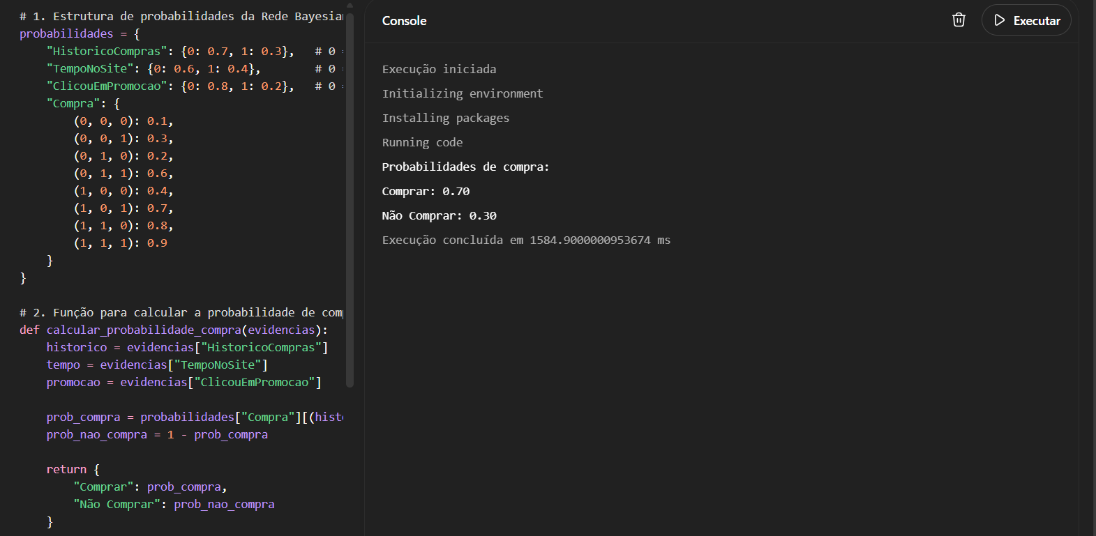 Execução da Solução