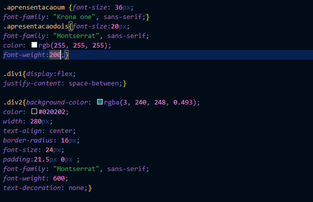 Parte do código feito na aula "HTML e CSS: Classes, posicionamento e Flexbox"