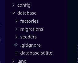 arquivo database.sqlite criado