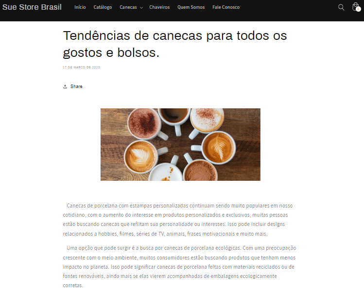 Sue Blog - Loja: Sue Store Brasil na Shopify Ampliado