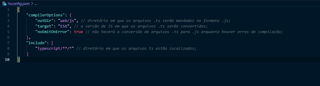 Meu tsconfig