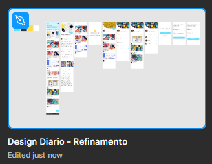 PrintScreen mostrando arquivo baixado no Figma, chamado "Design Diario - Refinamento"