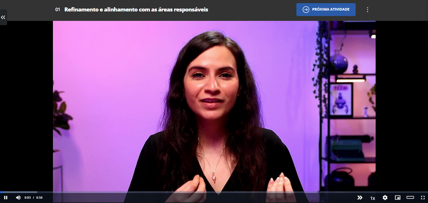 Printscreen de vídeo do curso de Technical Writing