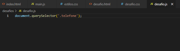 Print da Tela do VSCode contendo o código Js do desafio proposto