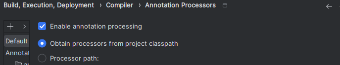 Enable annotation processing