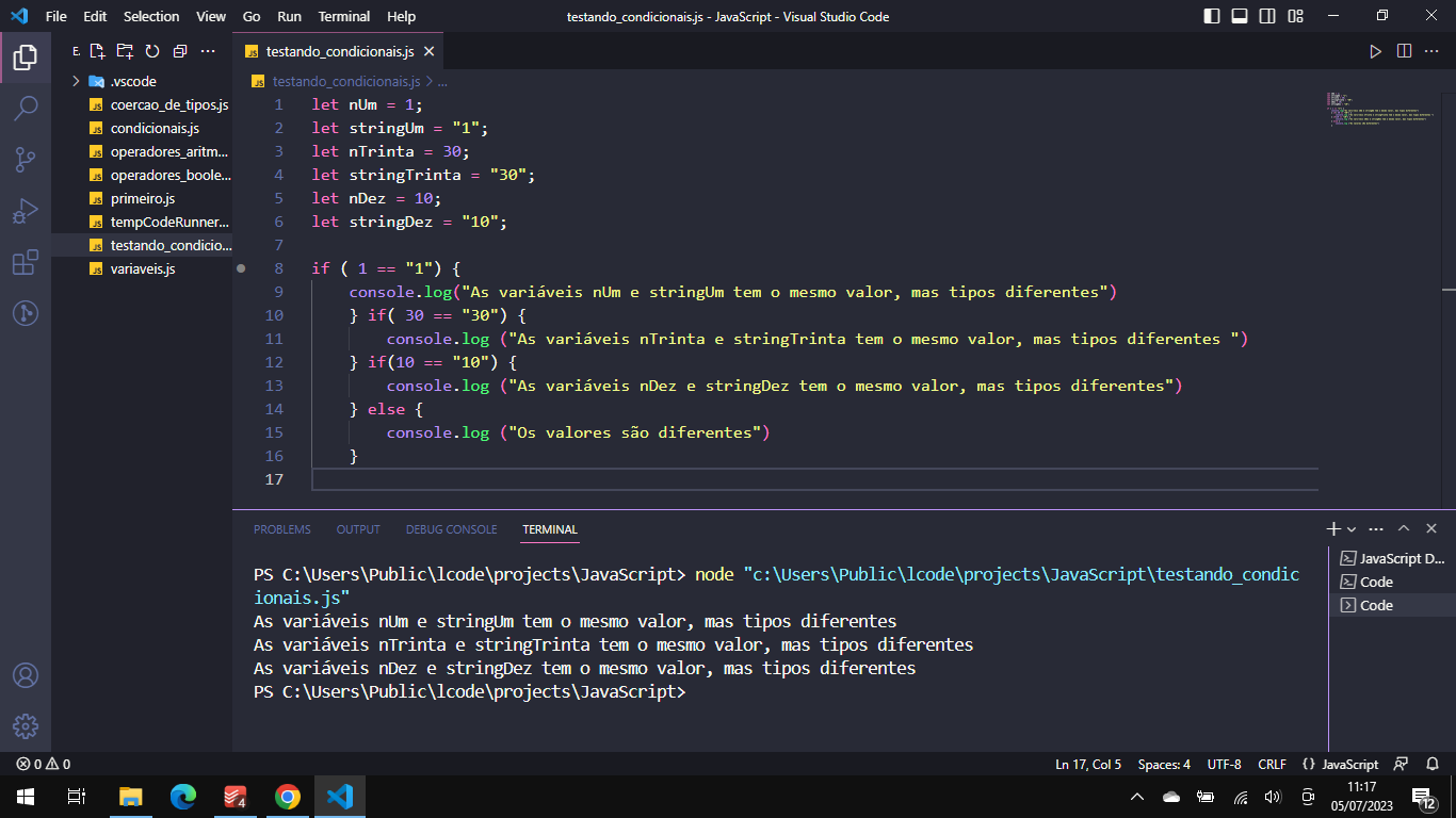 tela preta com a resolução do código feito em JavaScript realizado a partir do desafio #7DaysOfCode da Alura, tem números e letras em várias cores.