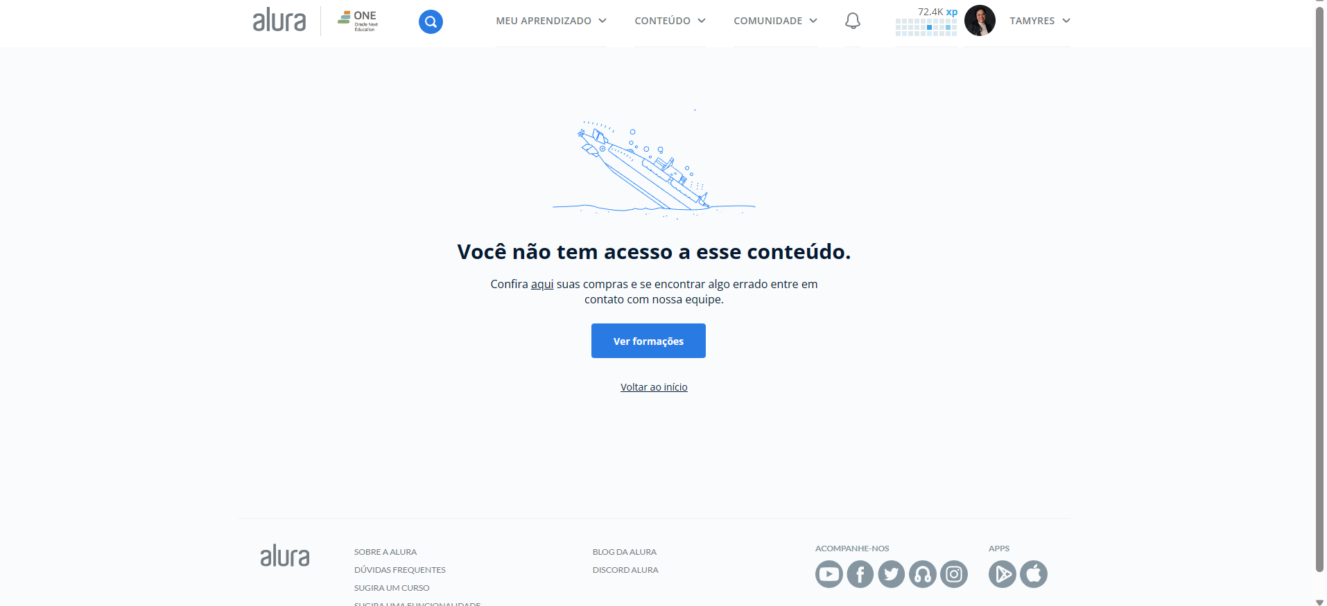 permissão negada link data-attributes