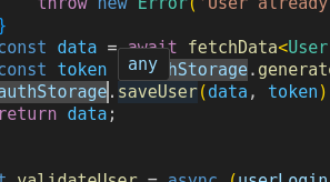 imagem do editor mostrando saveUser como tendo tiipo any, mesmo após o declare em global.d.ts