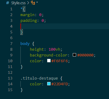 Códigos no CSS