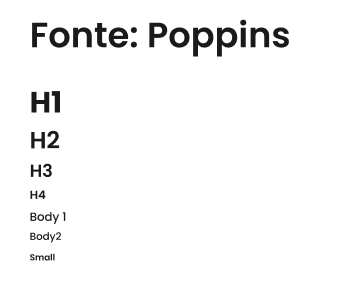 Eu escolhi a fonte Poppins, por ser uma fonte minimalista e de fácil legibilidade