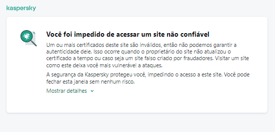 Antivirus impedindo acesso a site por conta do certificado ssl