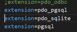 Imagem do trecho do php.ini