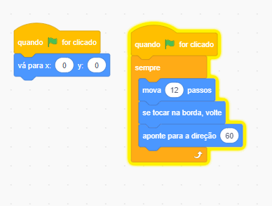 IPor dessa forma do codigo a bolinha fica presa no canto