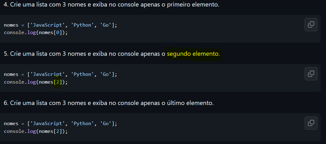 Resposta do exercício 5 esta incorreta