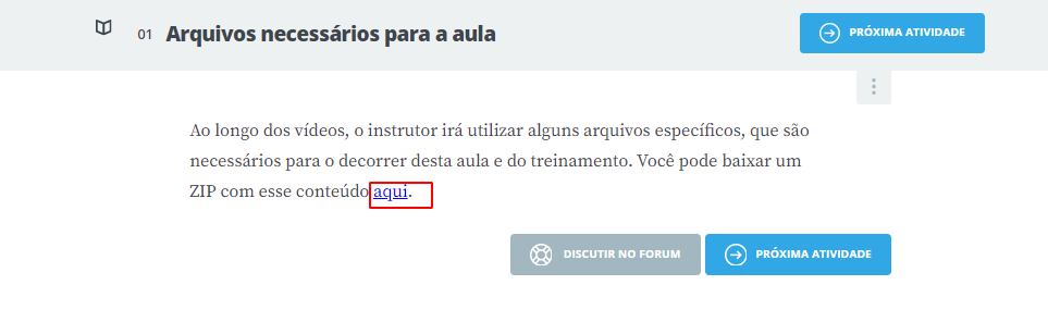 arquivos utilizados na aula