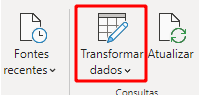 Acessando transformar dados ou editar consultas