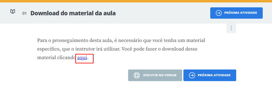 atividade 01 Download do material da aula