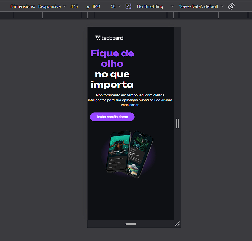 Possível bug no meu código para telas de celulares (375x840)