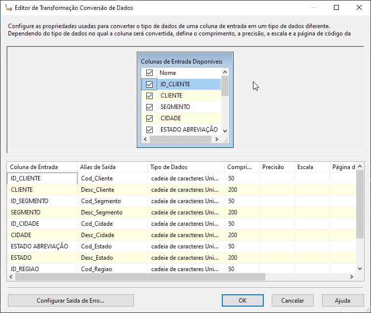 Visual Studio conversão de dados