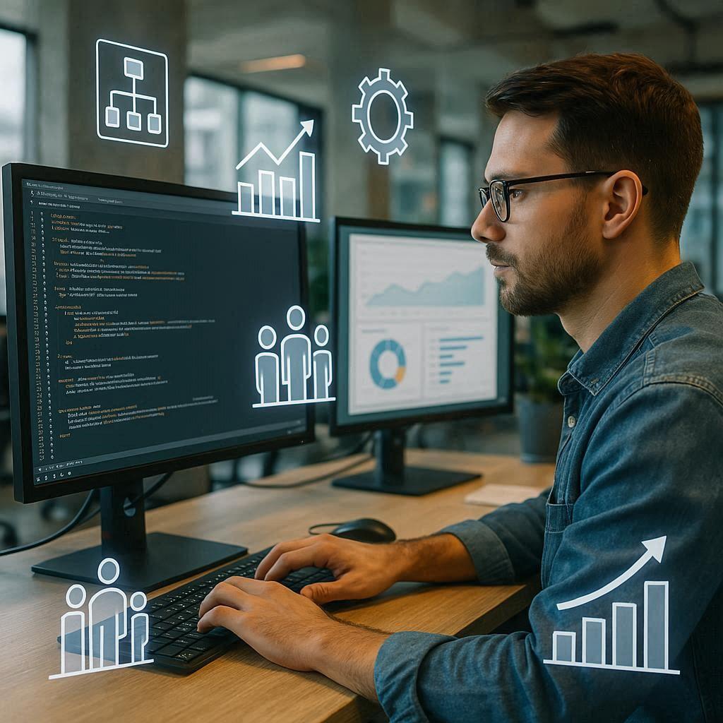 Programador trabalhando