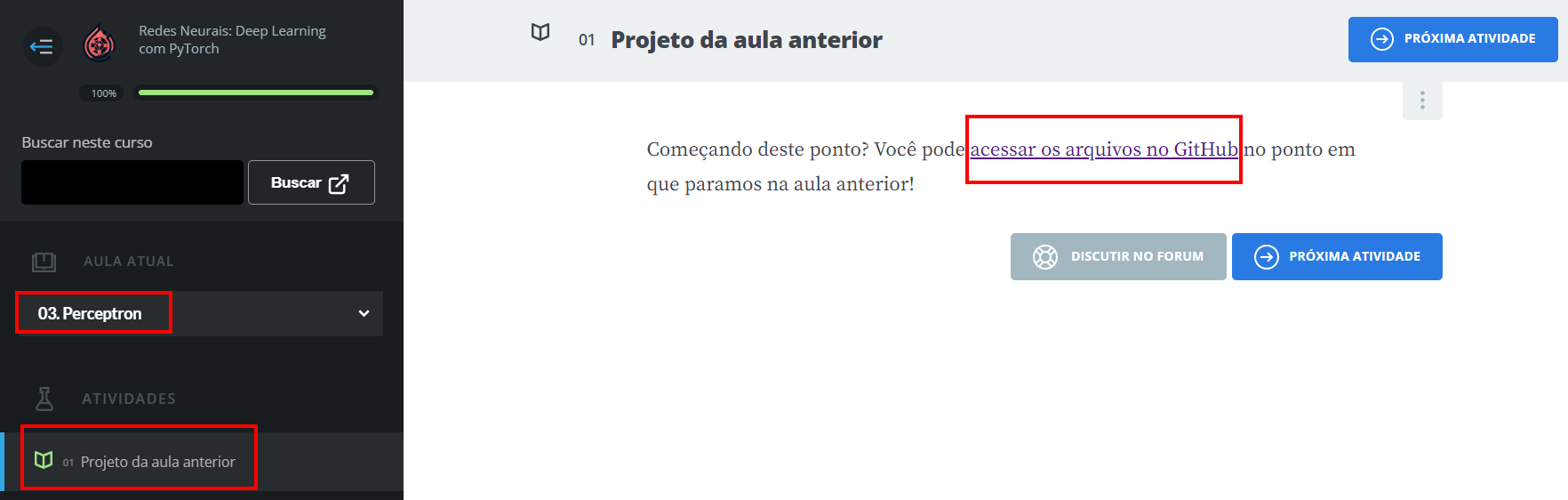 Apresentando a atividade projeto da aula anterior da aula 3