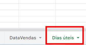 Planilha dias uteis