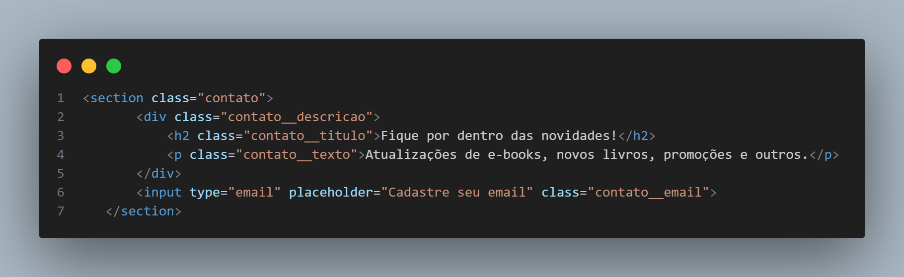 Arquivo no html