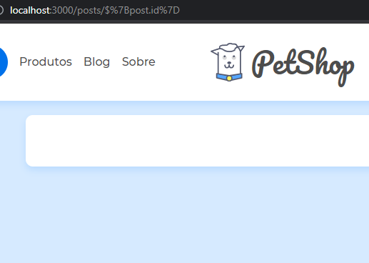 Cliquei no post 2 e não aparece o body e nem o id certo na url