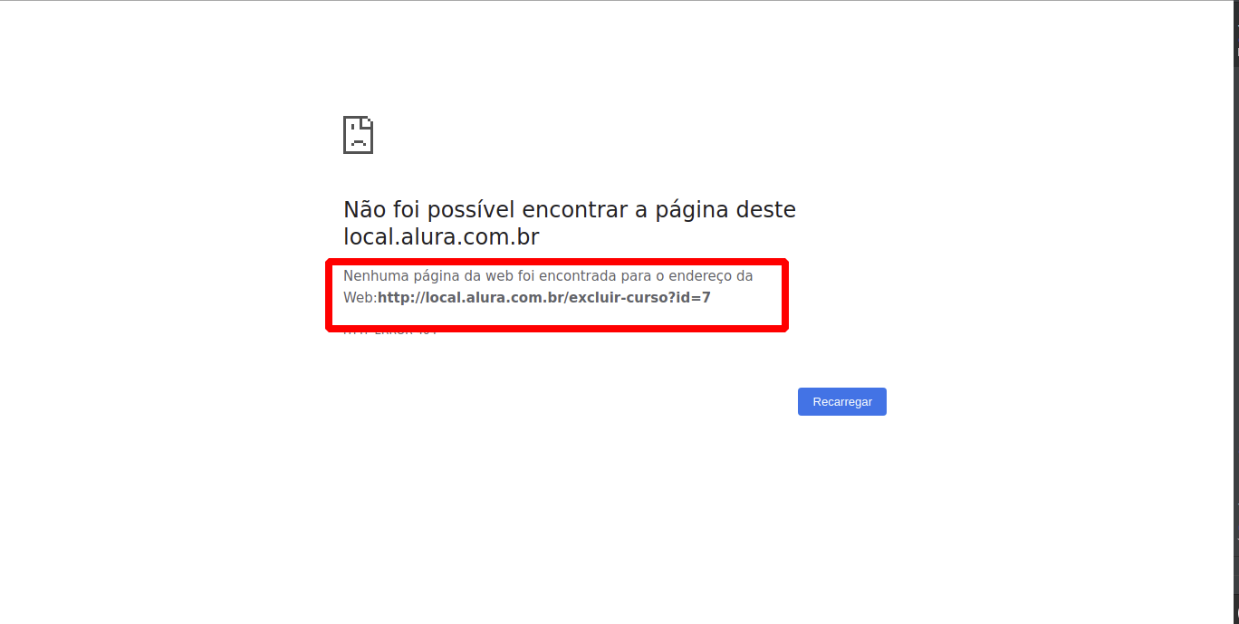 Erro de requisição