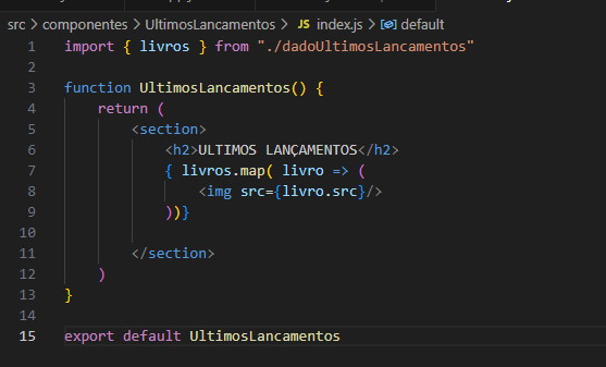 Print do Terminal com o código index.js