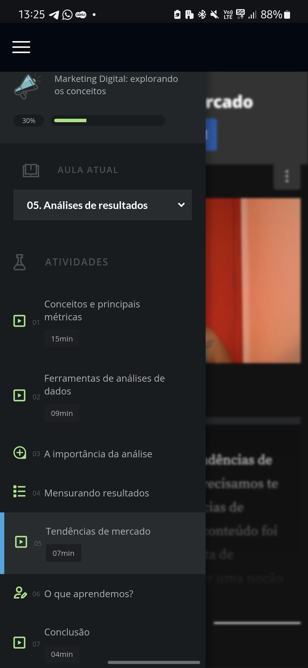 Print da aba lateral