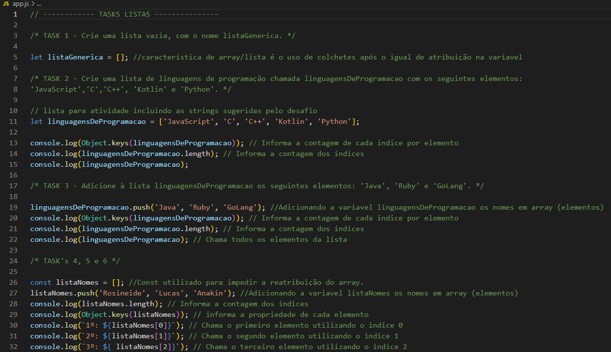 Lista de Desafios realizados!