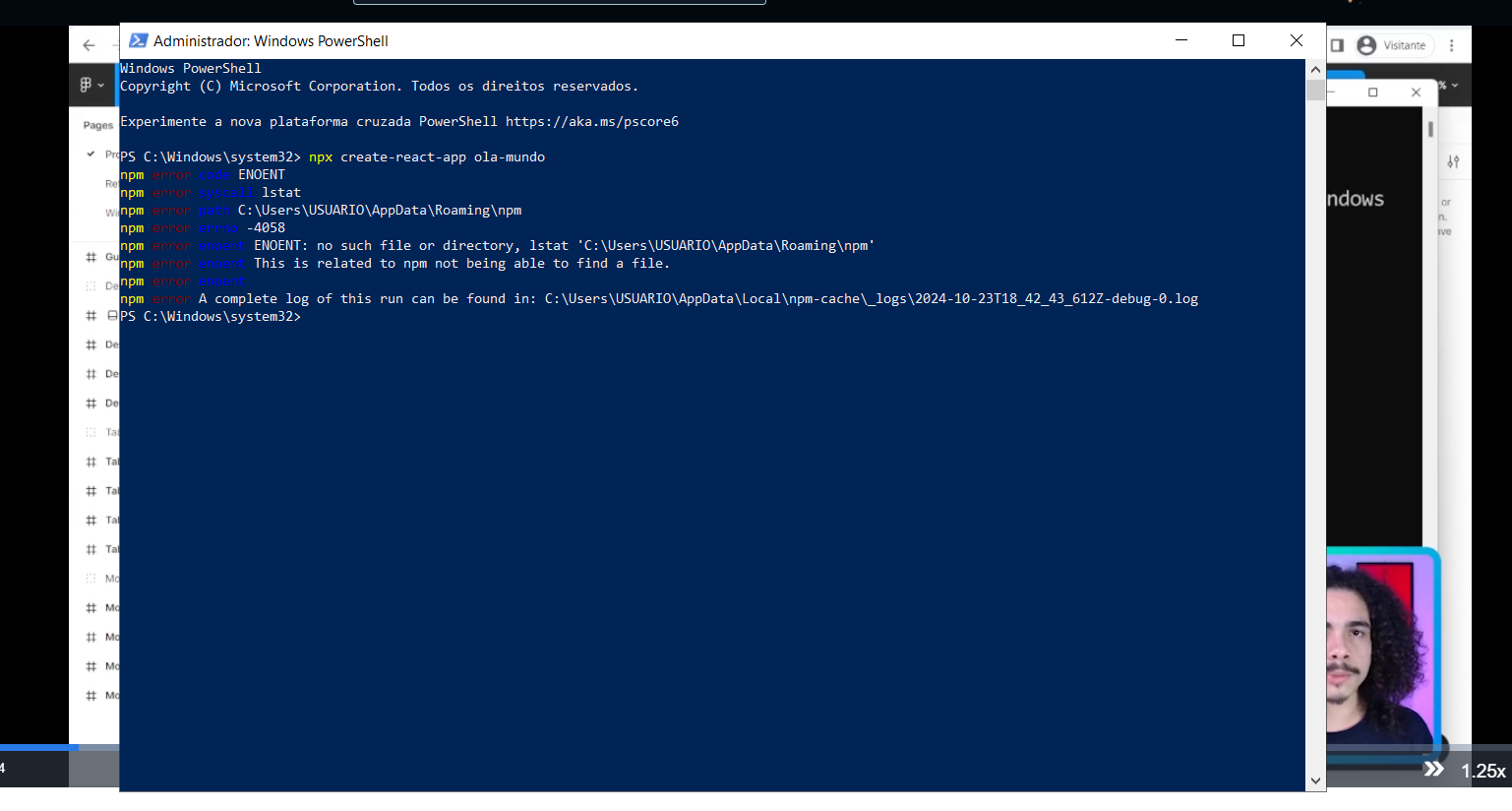 print do meu powershell